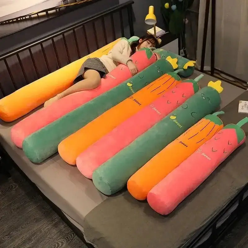 Cartoon vegetable plush comfort long body pillow bedroom decor