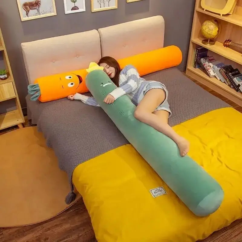 Cartoon vegetable plush comfort long body pillow bedroom decor