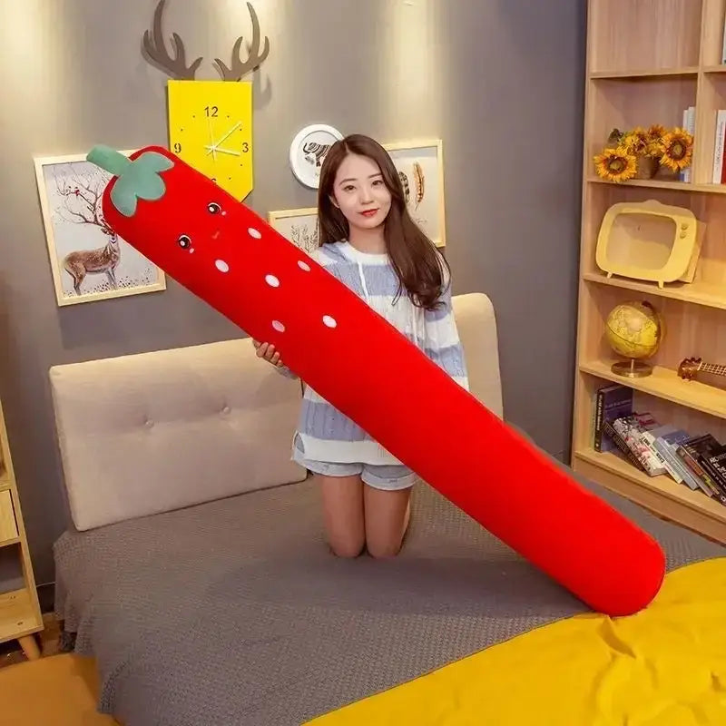Cartoon vegetable plush comfort long body pillow bedroom decor