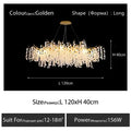Cascading gold circular crystal chandelier living room pendant light