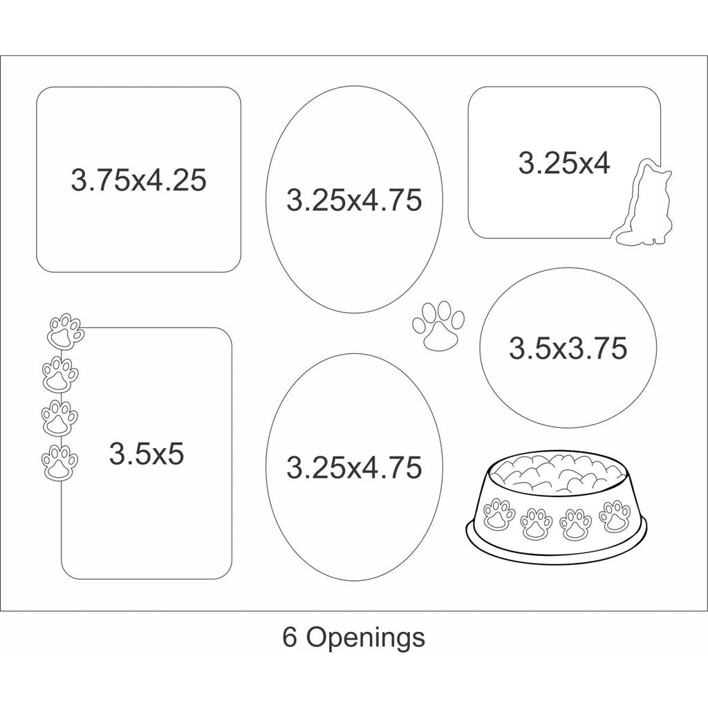 Cat Bowl & Paws Picture Frame