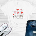 Cute Valentine Cats Graphic Tee