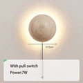 Cave stone yellow textured sphere wall lamp for bedroom ambiance
