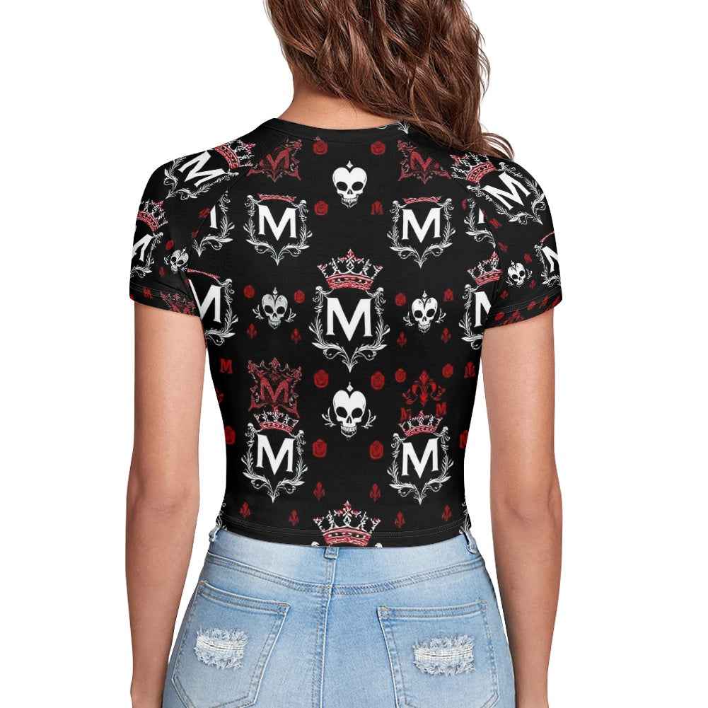 MUNSIEUR Tight cropped navel-baring T-shirt
