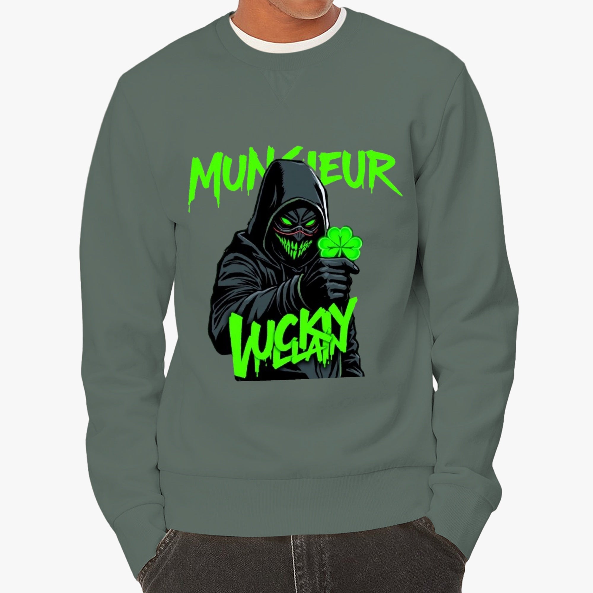 St. Patrick's Day Collection Munsieur Unisex Clover Gang 🍀 Crewneck Hoodie Sweater