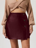 MUNSIEUR Buttoned High Rise Mini Skirt - Luxury Designer Skirt for Women