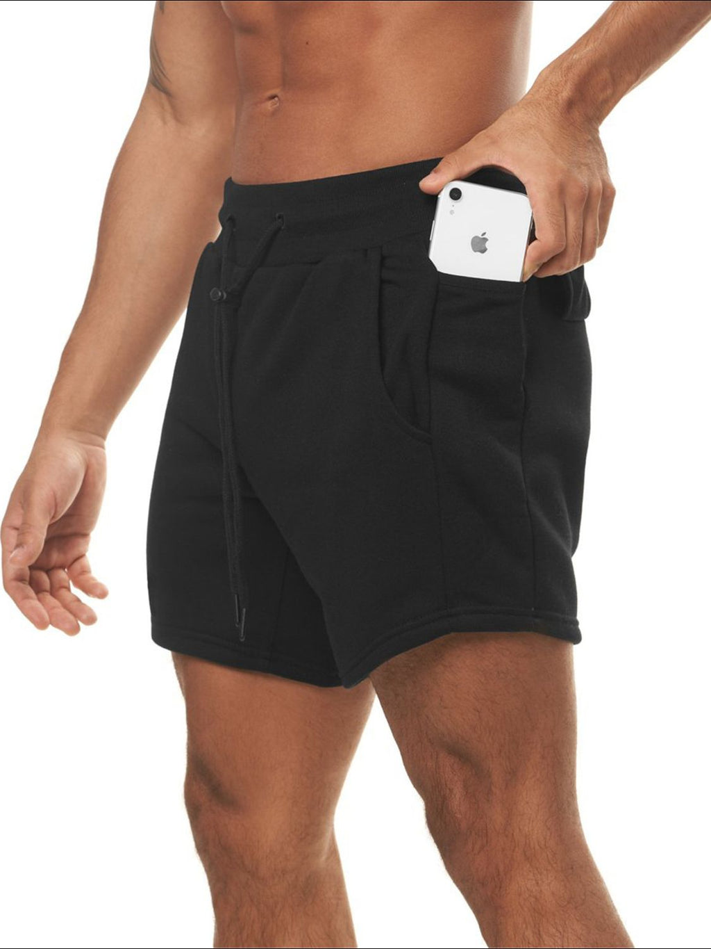 Men's Plus Size Drawstring High Waist Active Shorts