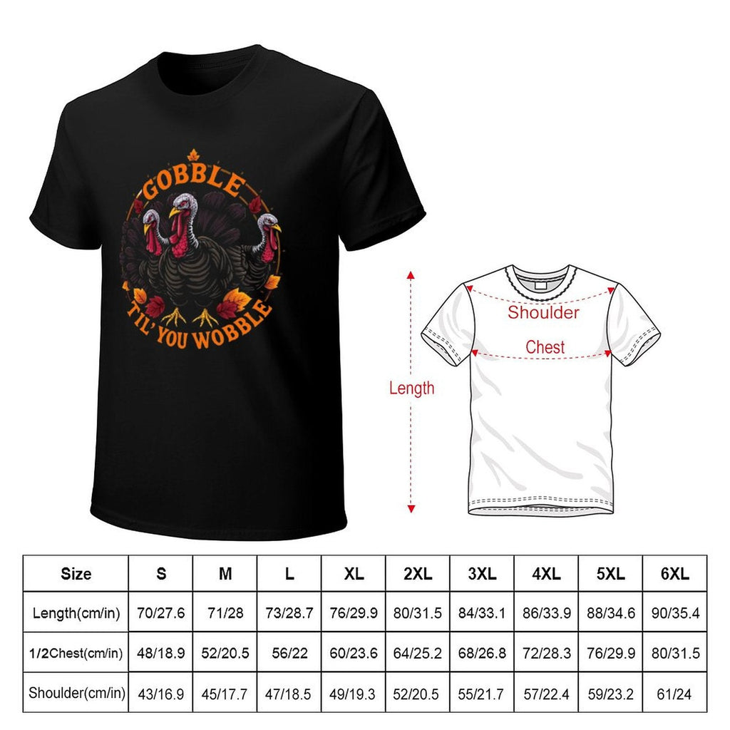 Munsieur Men's Tee Thanksgiving Collection "Gobble Til' You Wobble"