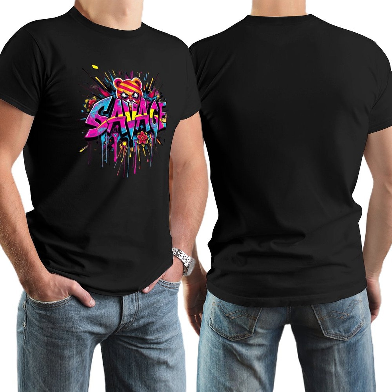 Tee for Men – "Savage" Graphic Streetwear Crown Co.
