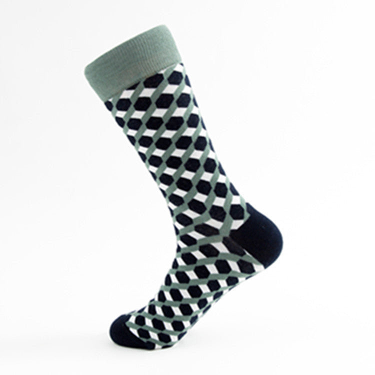 Men's Casual Mid-calf Casual Cotton Socks