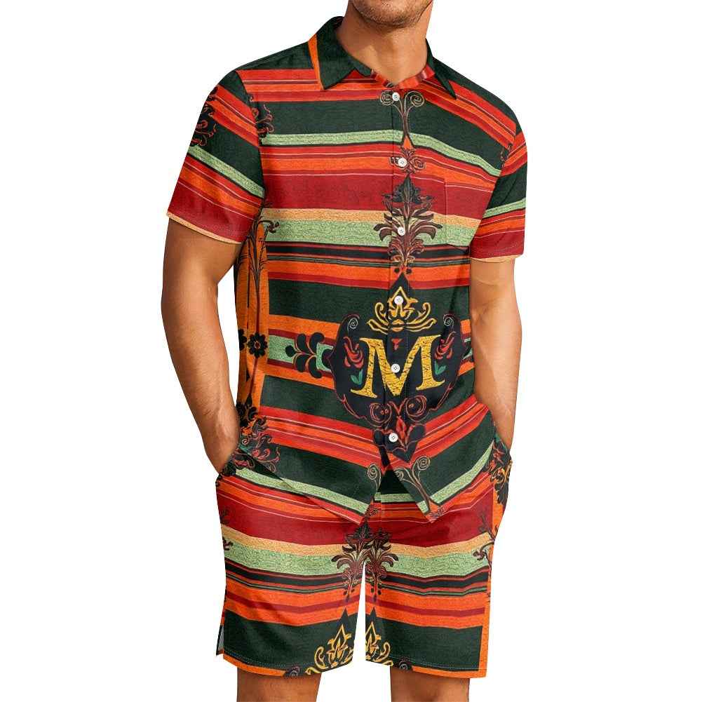 Men's Shorts Set - Two Piece Summer Outfit for Beach & Casual Wear