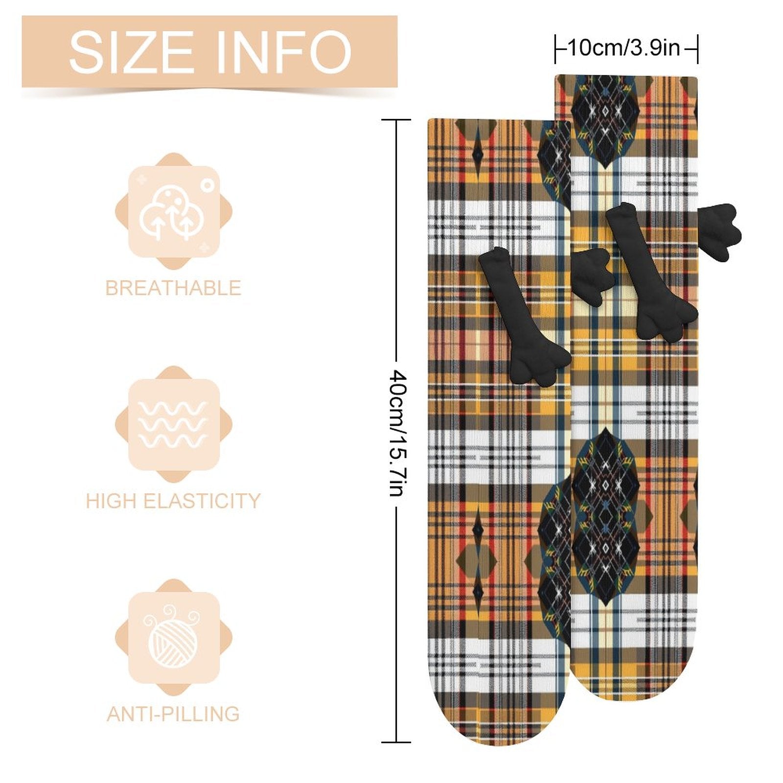 Munsieur Design "Buddy Socks" Magnetic Holding Hands Funny Socks accessories