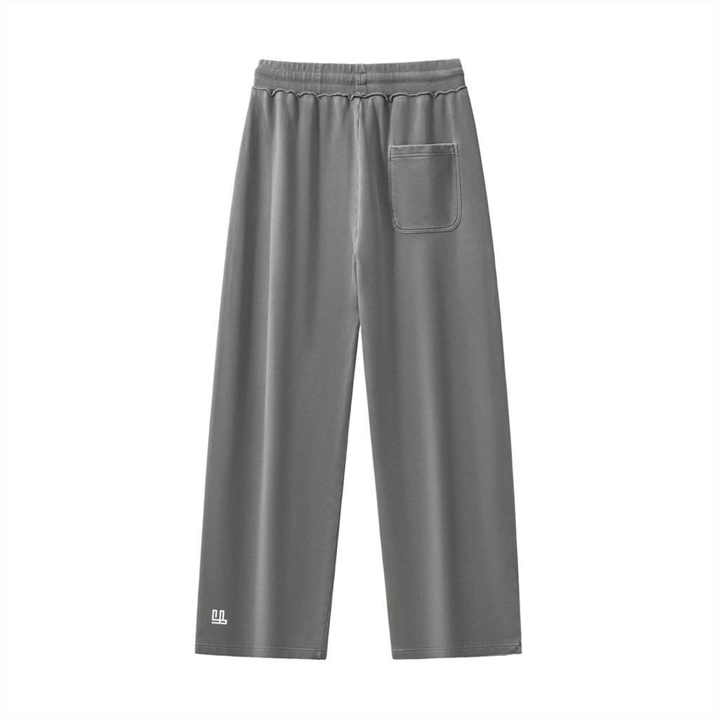 Fearless Apparel Raw-Seam Enzyme Washed Sweatpants – 100% Cotton Heavyweight Streetwear