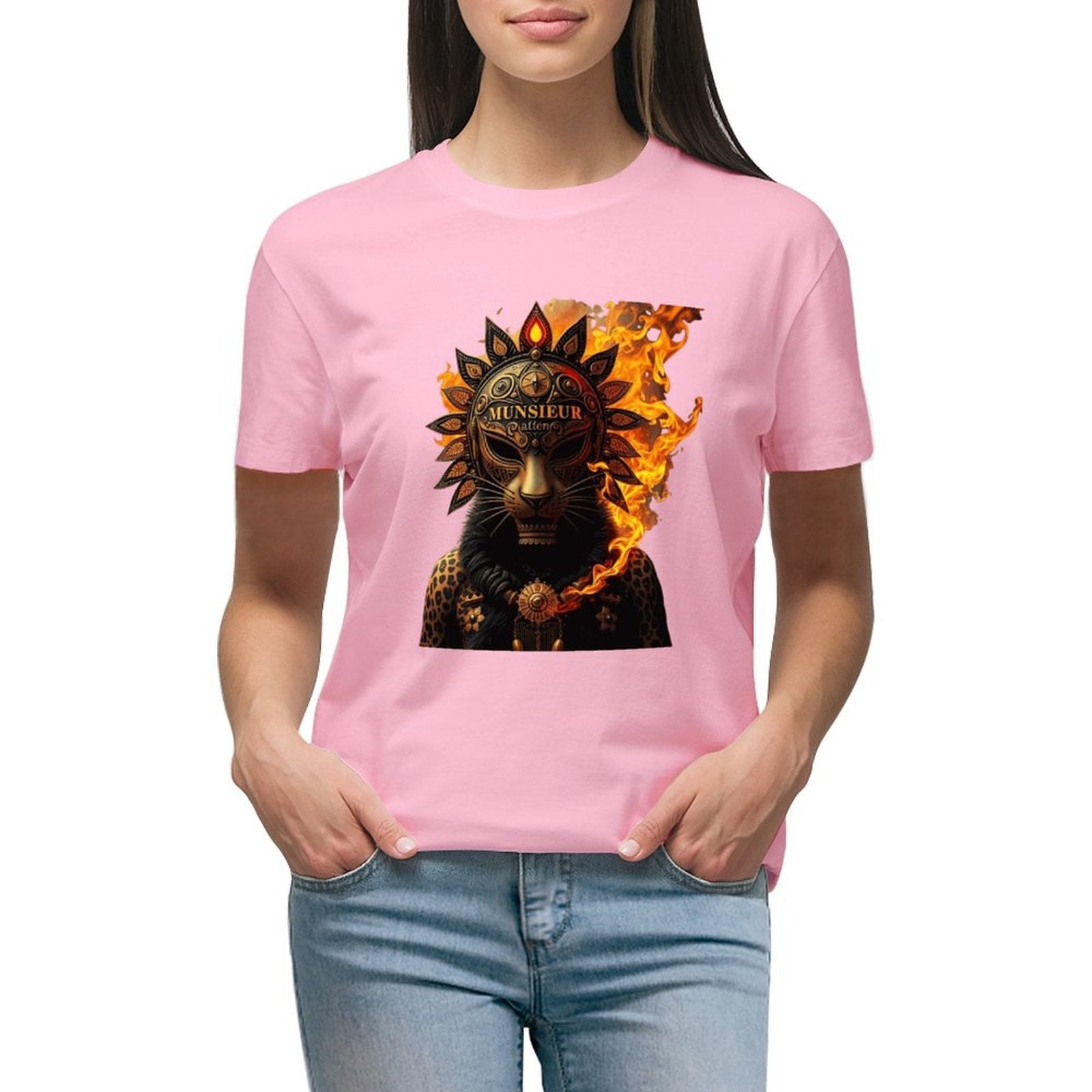 Lost Tribe of Munsieur T-Shirt for Women "Lioness" (High Definition & Front Printing)