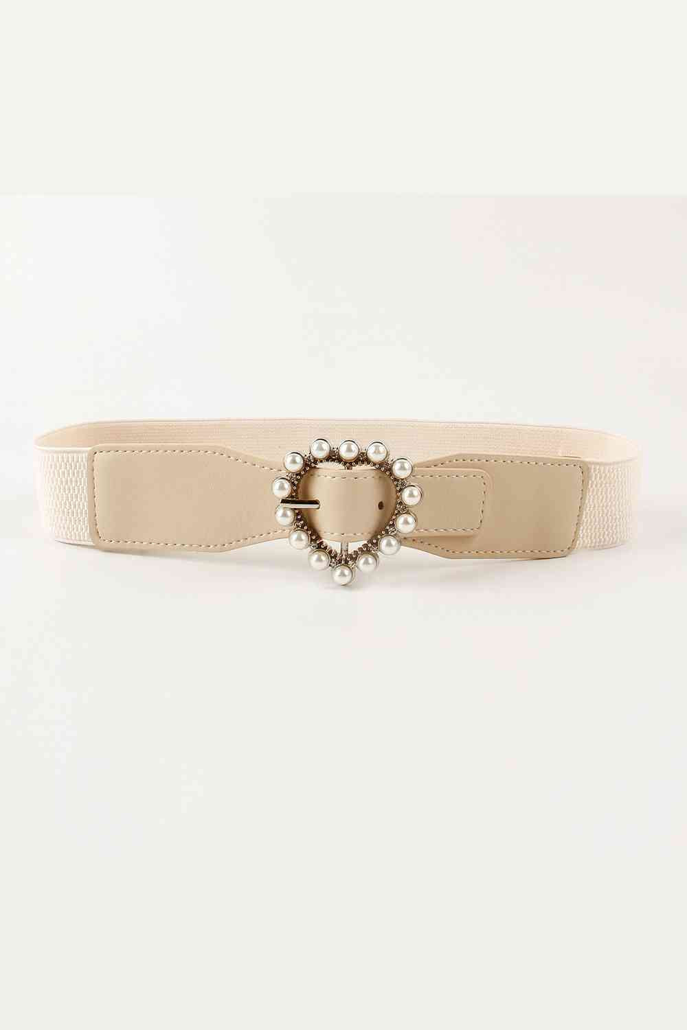 Pearl Buckle Elastic Belt