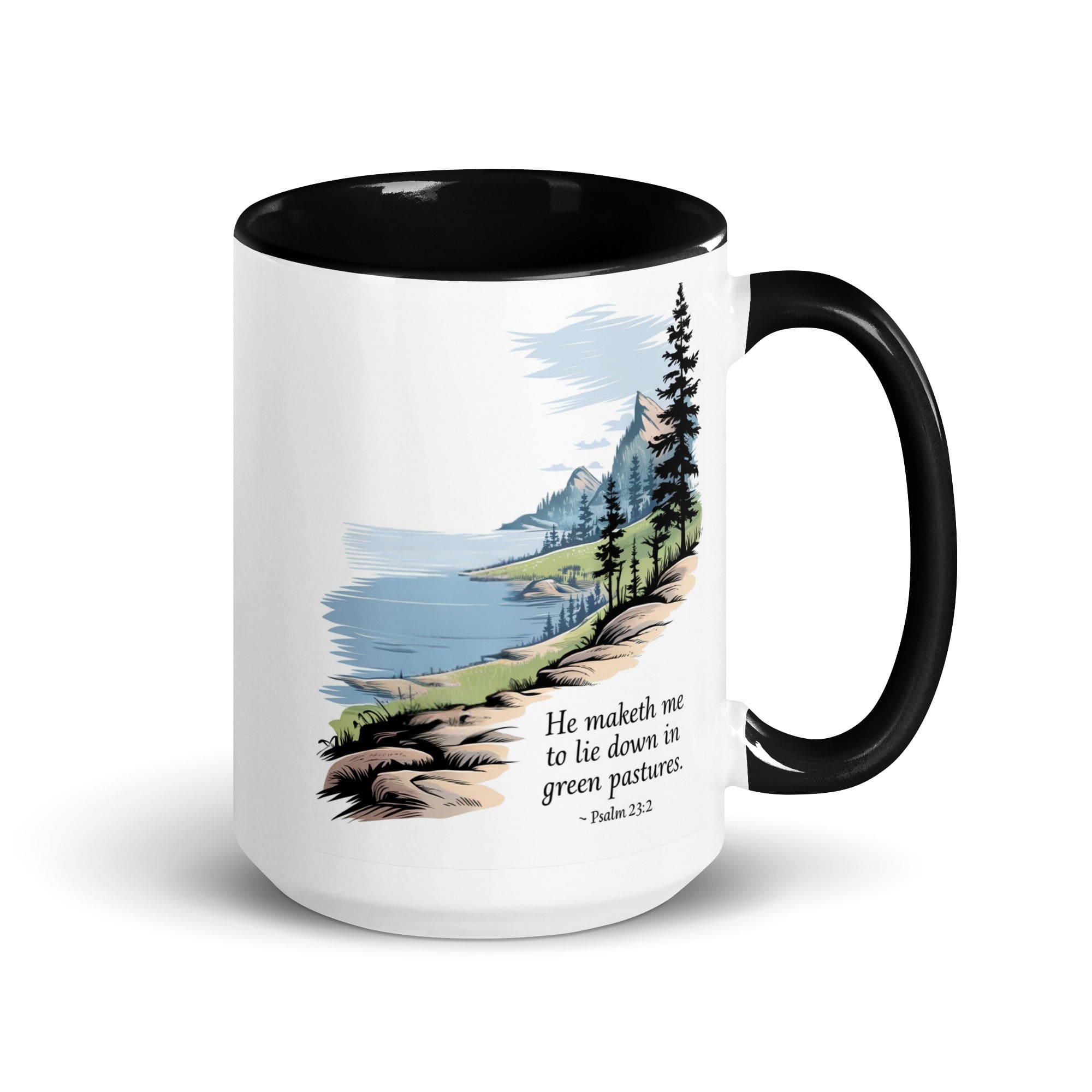 Ceramic Mug Gift Mug - Green Pastures | Inspirational Print