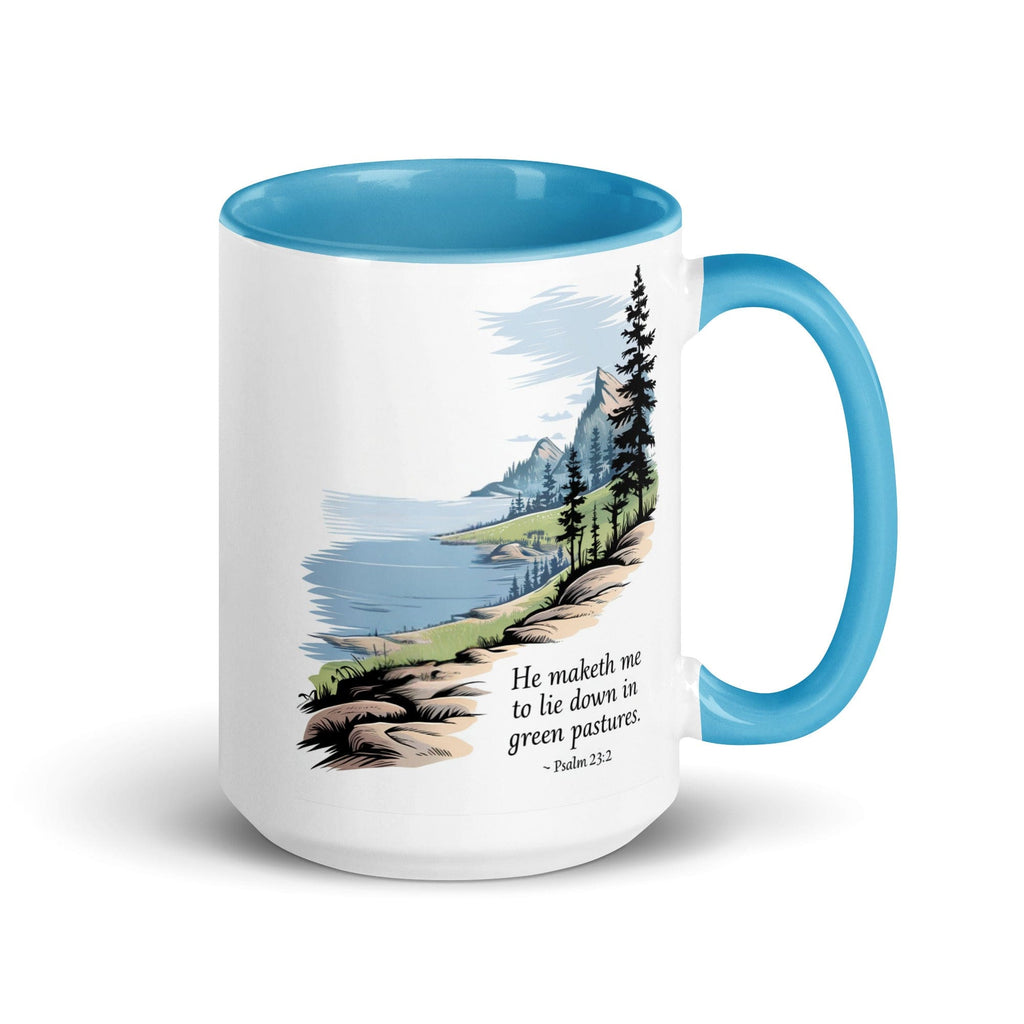 Ceramic Mug Gift Mug - Green Pastures | Inspirational Print