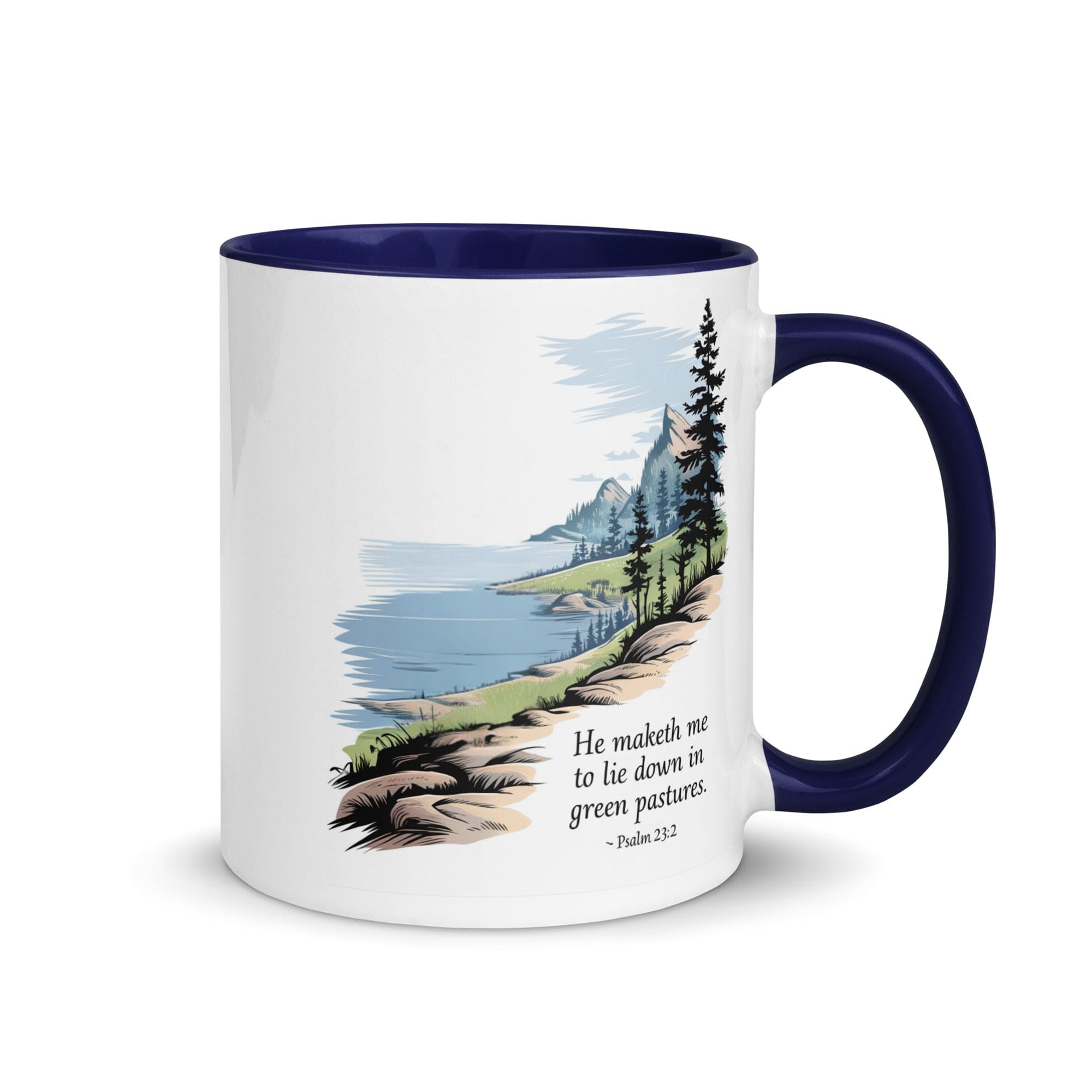 Ceramic Mug Gift Mug - Green Pastures | Inspirational Print