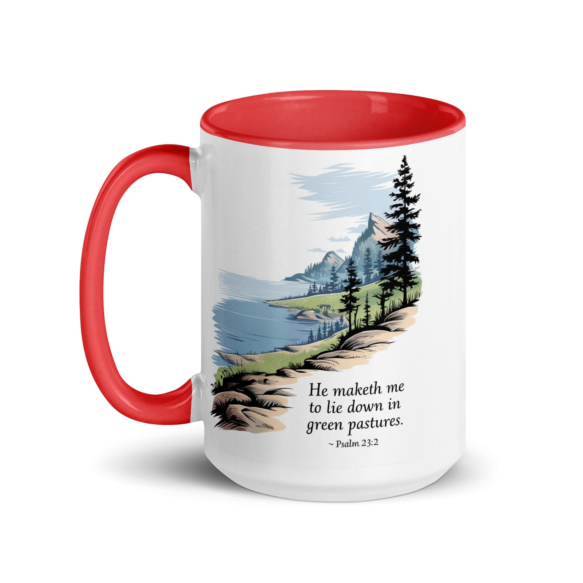 Ceramic Mug Gift Mug - Green Pastures | Inspirational Print