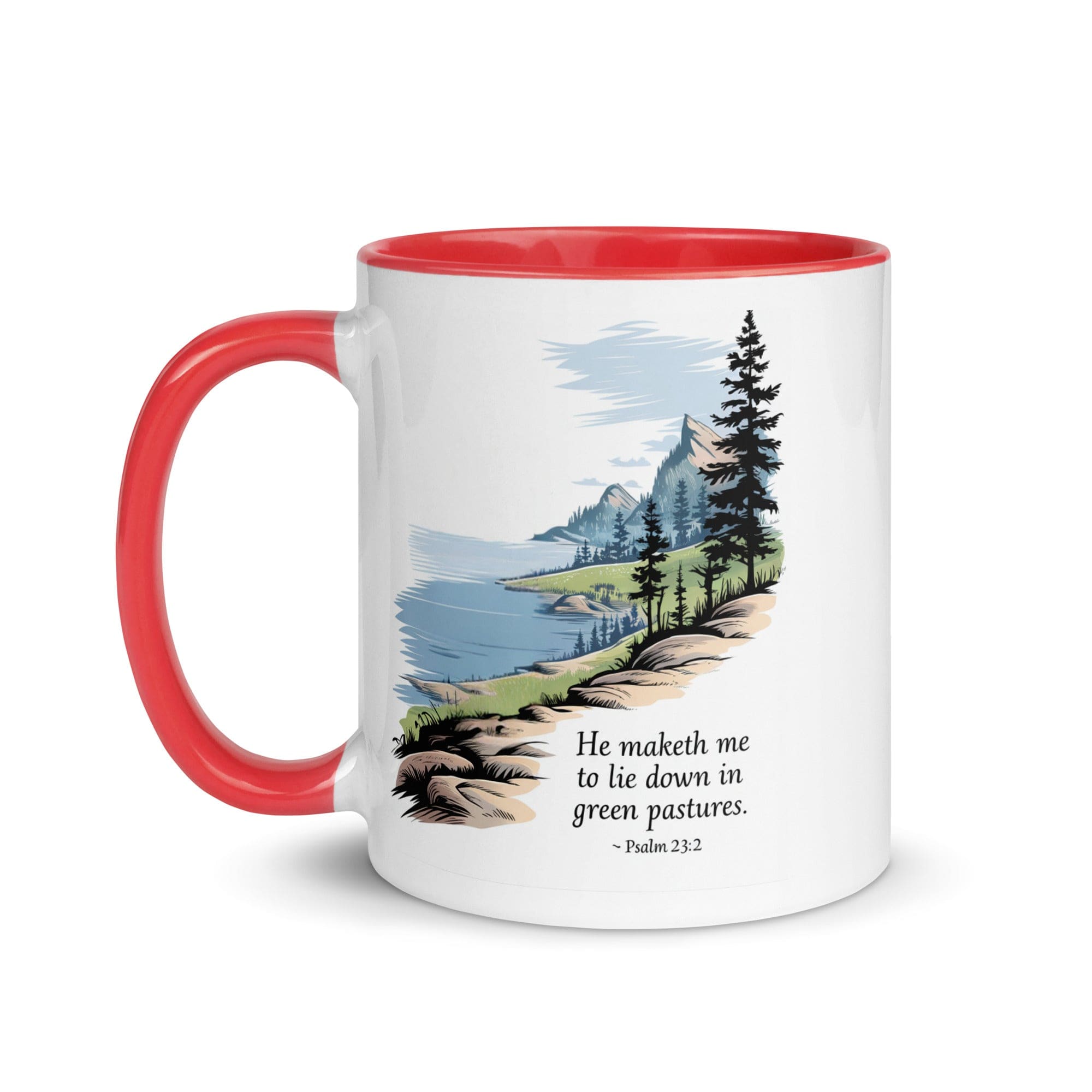 Ceramic Mug Gift Mug - Green Pastures | Inspirational Print