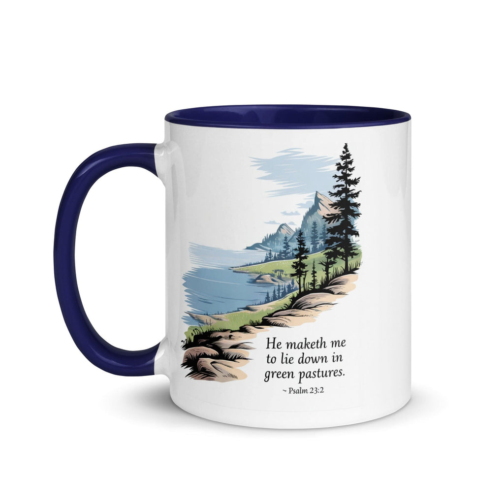 Ceramic Mug Gift Mug - Green Pastures | Inspirational Print
