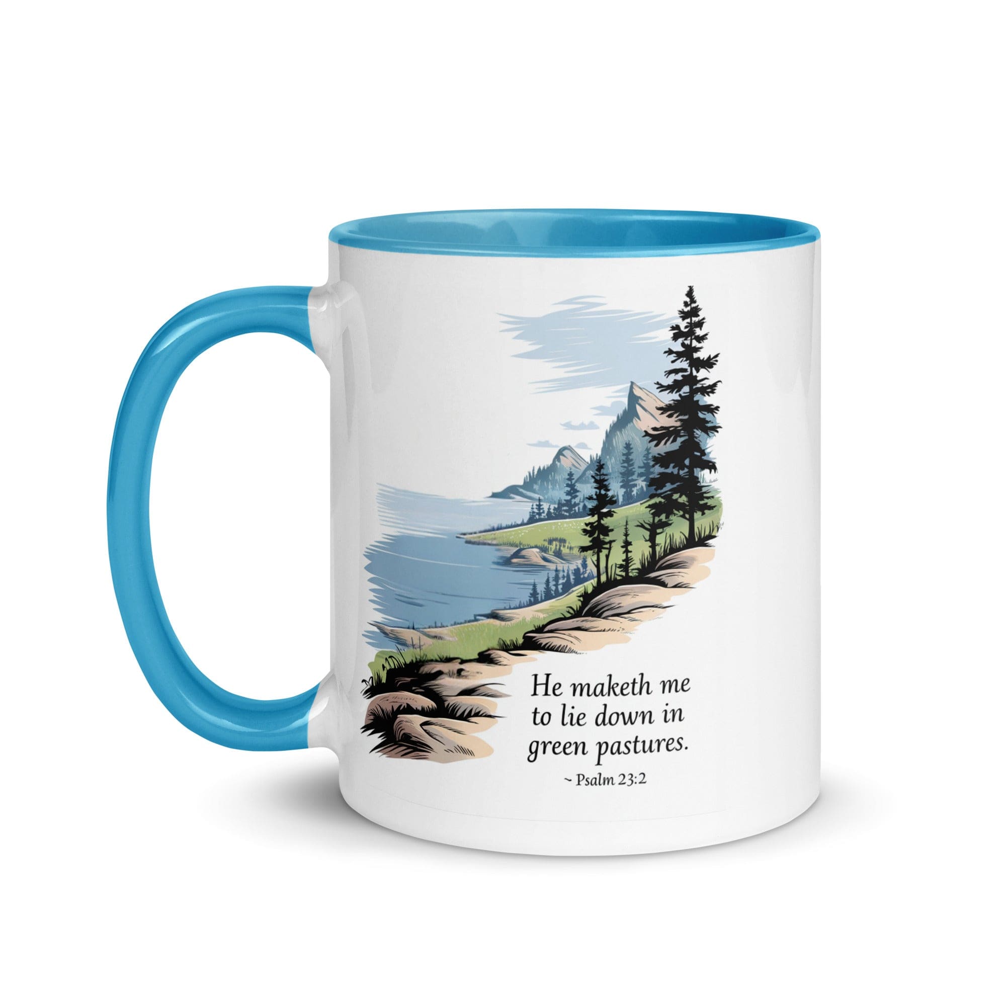 Ceramic Mug Gift Mug - Green Pastures | Inspirational Print