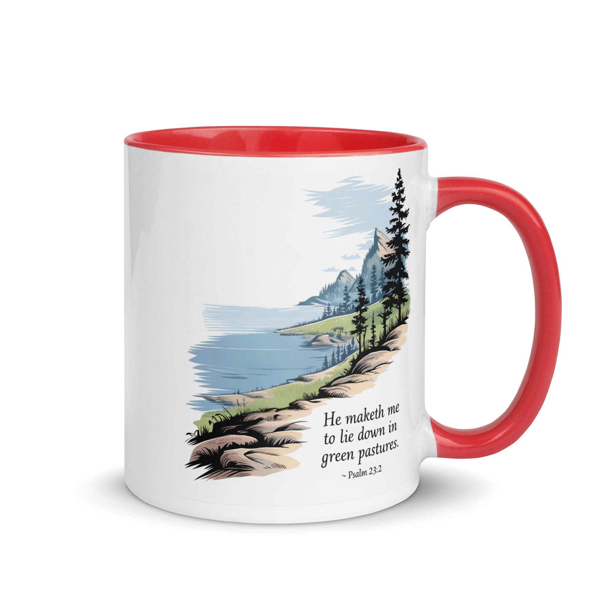 Ceramic Mug Gift Mug - Green Pastures | Inspirational Print