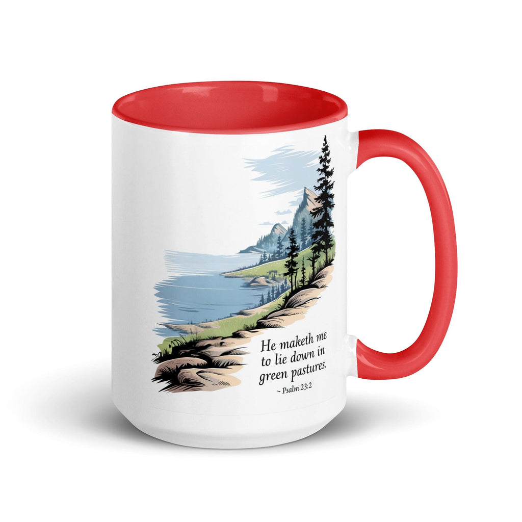 Ceramic Mug Gift Mug - Green Pastures | Inspirational Print