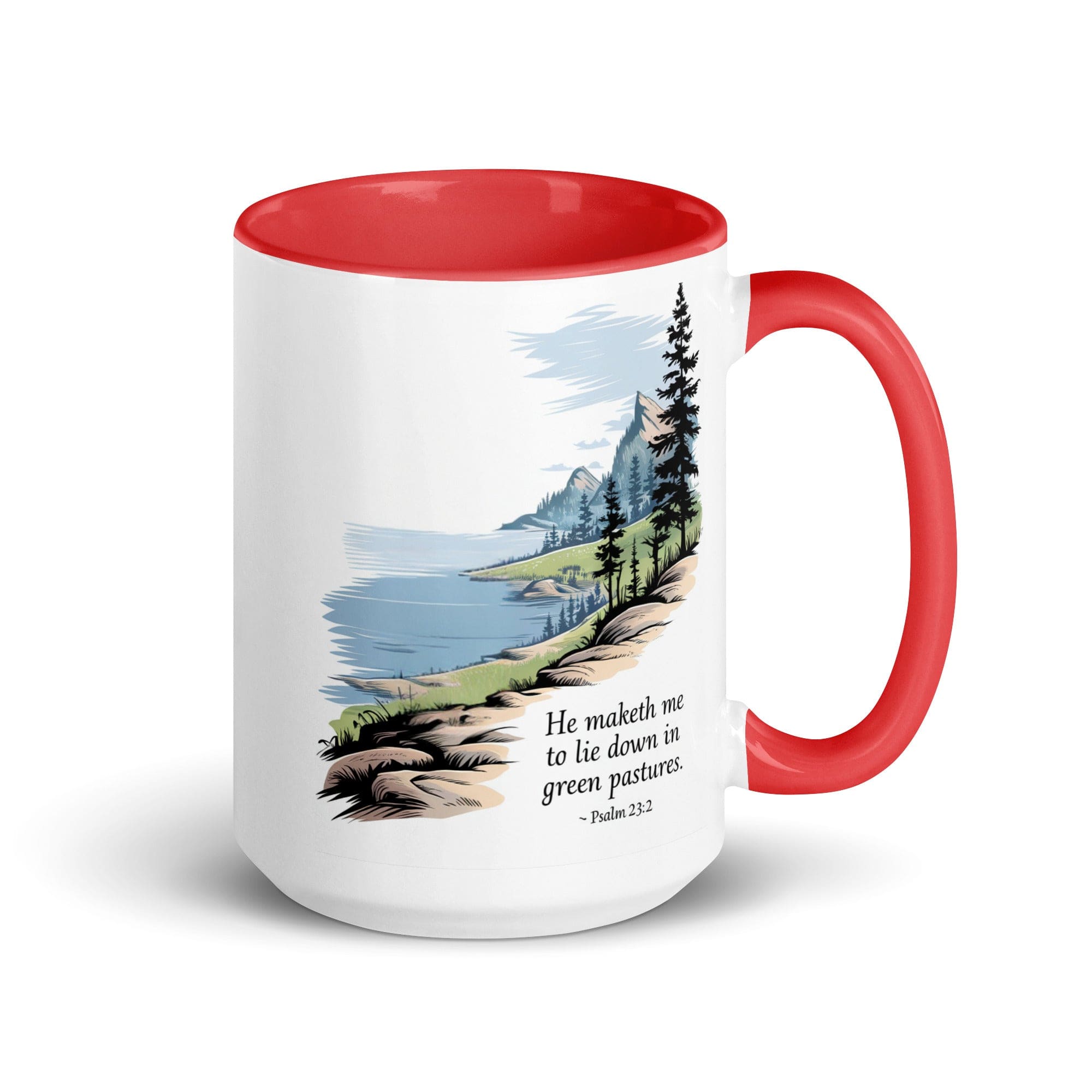 Ceramic Mug Gift Mug - Green Pastures | Inspirational Print