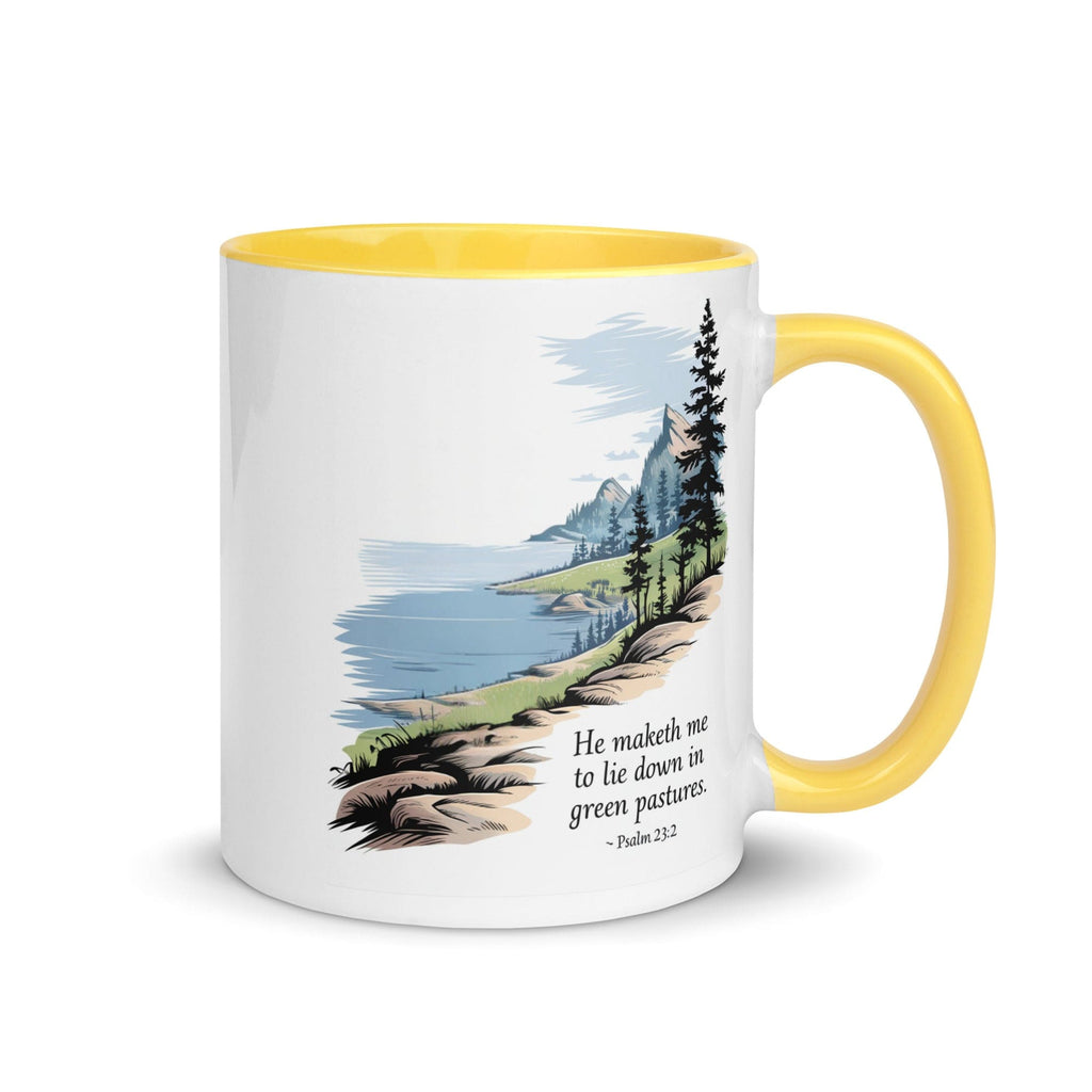 Ceramic Mug Gift Mug - Green Pastures | Inspirational Print