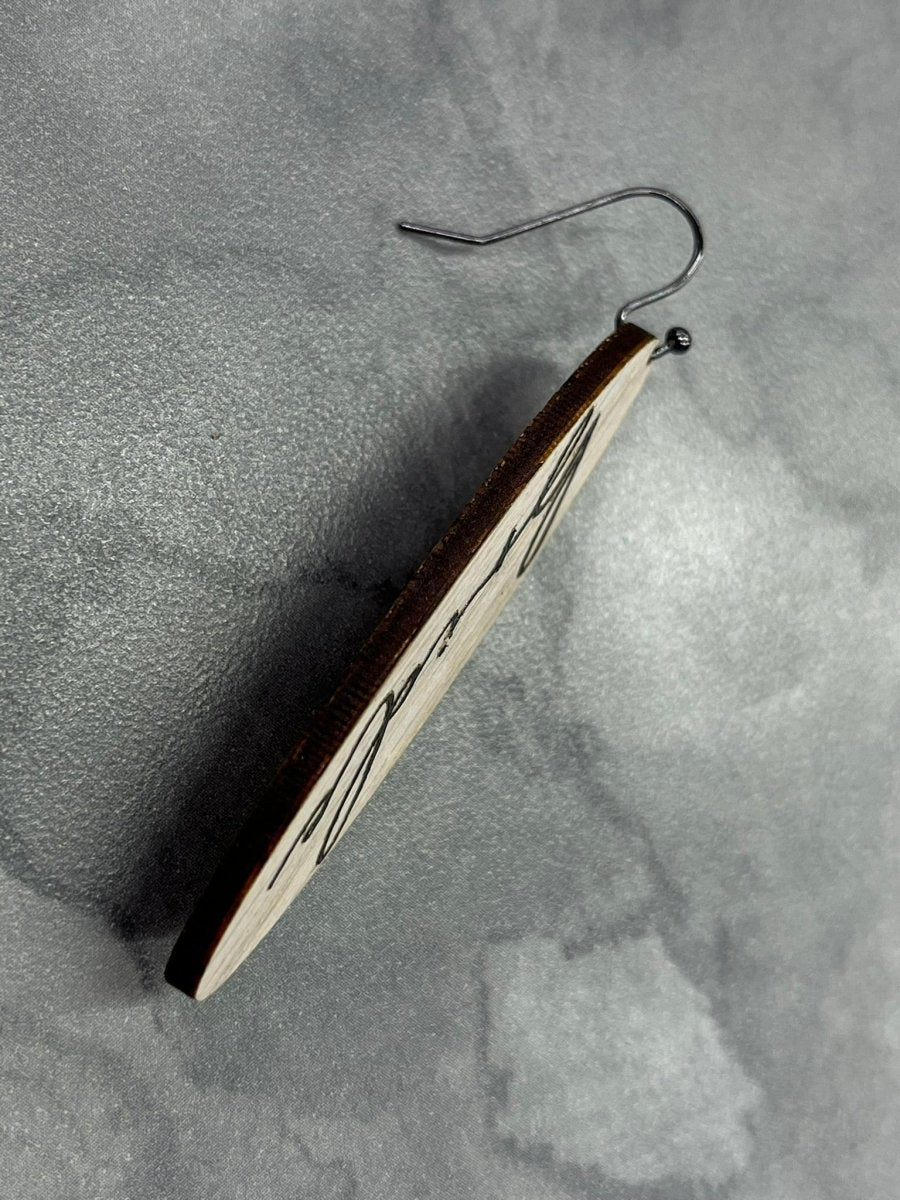 Checkered Flag Dangle Earrings