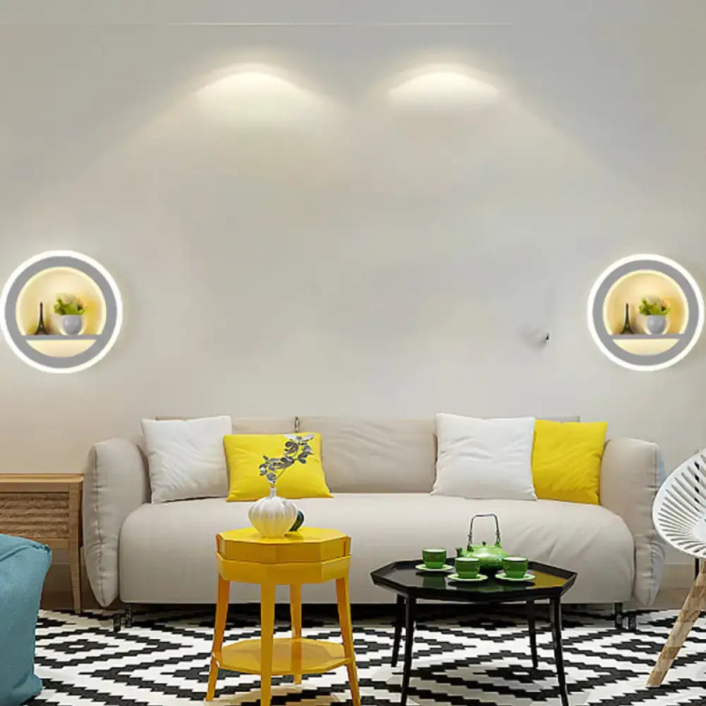 Cheerful white smiling sun led wall sconce bedroom light