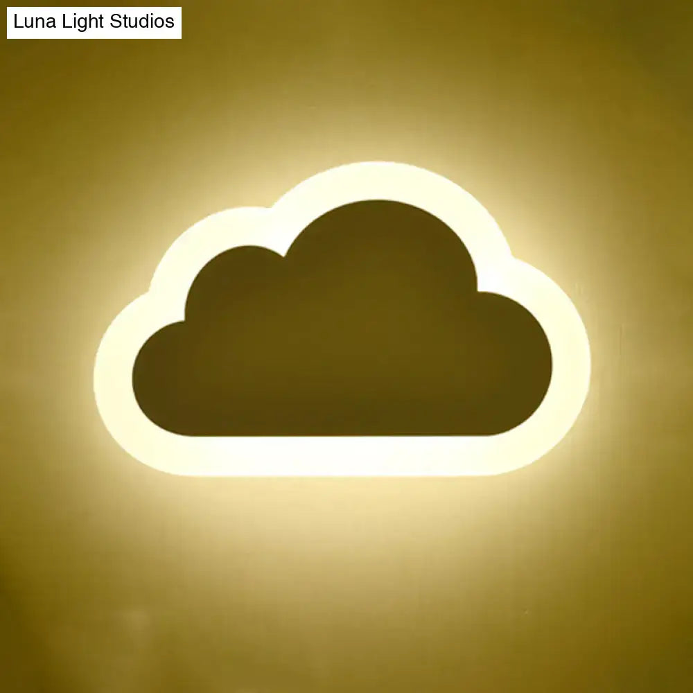 Cheerful white smiling sun led wall sconce bedroom light
