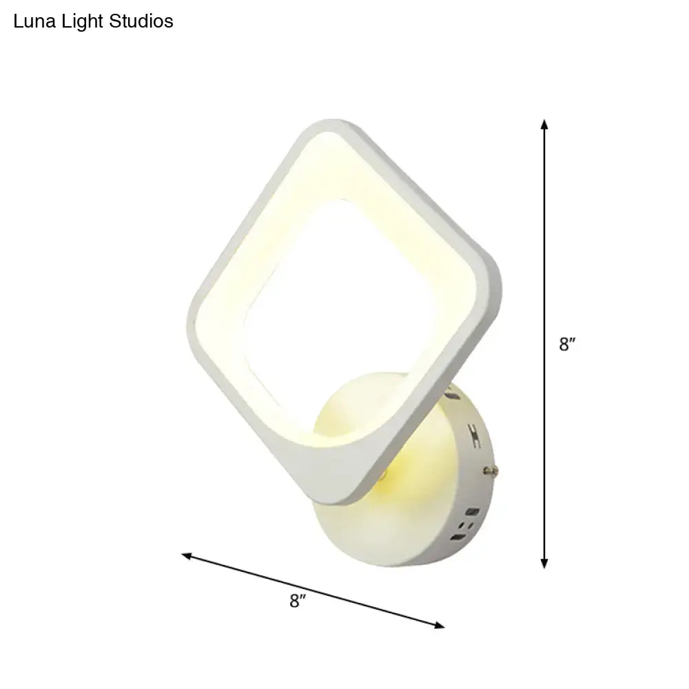 Cheerful white smiling sun led wall sconce bedroom light