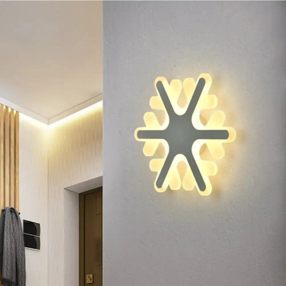 Cheerful white smiling sun led wall sconce bedroom light