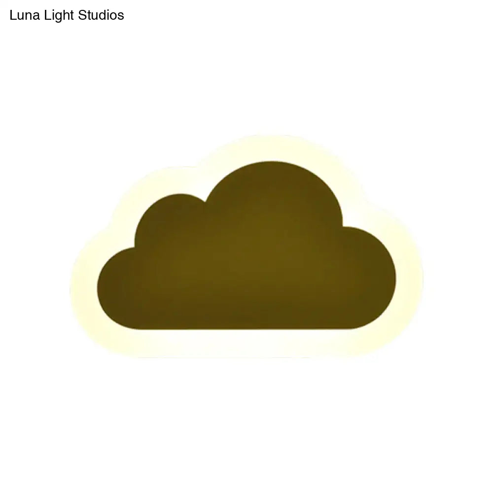 Cheerful white smiling sun led wall sconce bedroom light