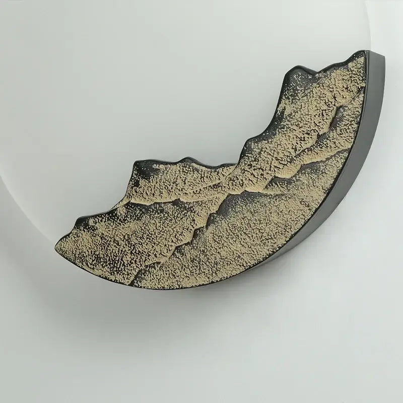 Chinese mountain embossed bronze & gold decorbites led wall light living room