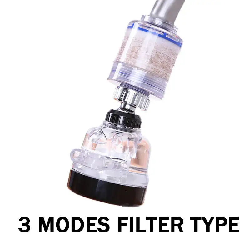Chrome 2 modes kitchen faucet aerator water saving extender