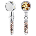 Chrome 360 rotating filter shower head bathroom water saving sprayer