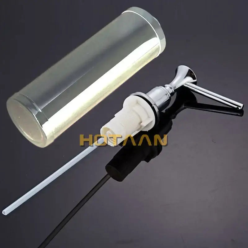 Chrome brass head stainless steel soap dispenser kitchen sink pump