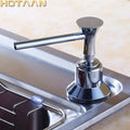 Chrome brass head stainless steel soap dispenser kitchen sink pump