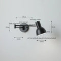Chrome cream led swing arm wall lamp for bedroom with pull chain