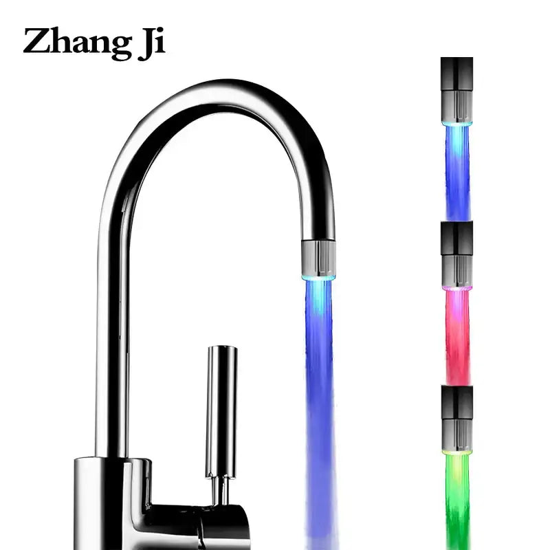 Chrome led faucet aerator – kitchen water saving light