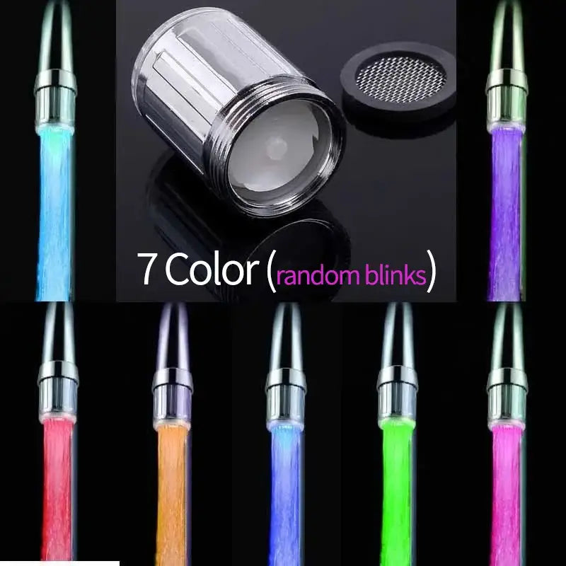 Chrome led faucet aerator – kitchen water saving light