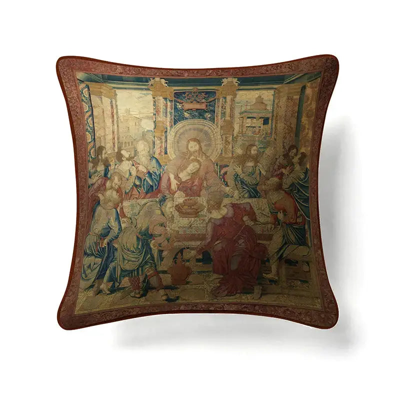 Circular swallows pink & teal pillow covers living room decor