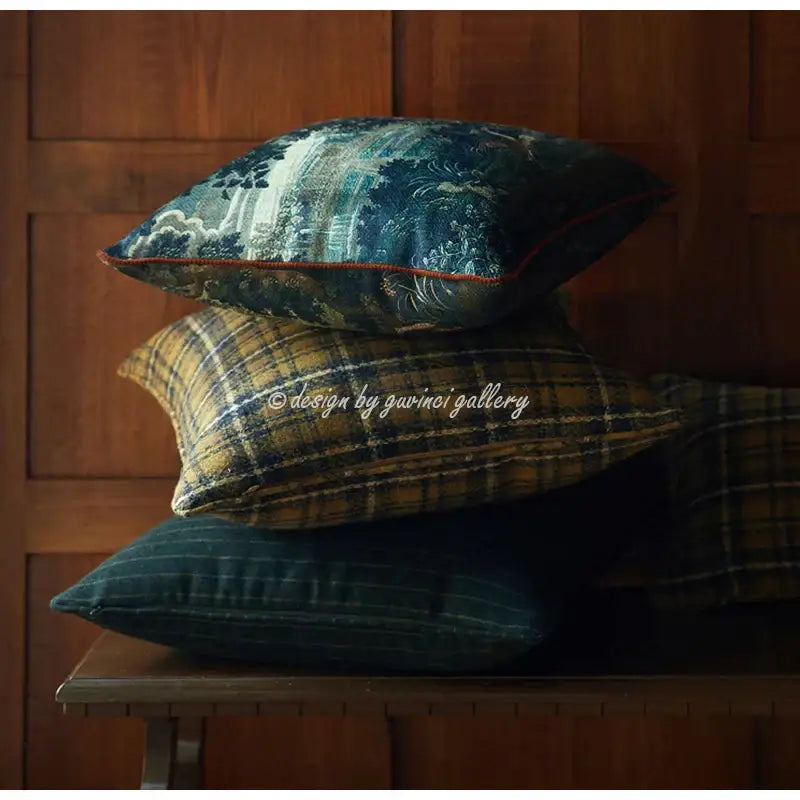 Circular swallows pink & teal pillow covers living room decor