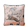 Circus horse print blue velvet cushion cover living room decor