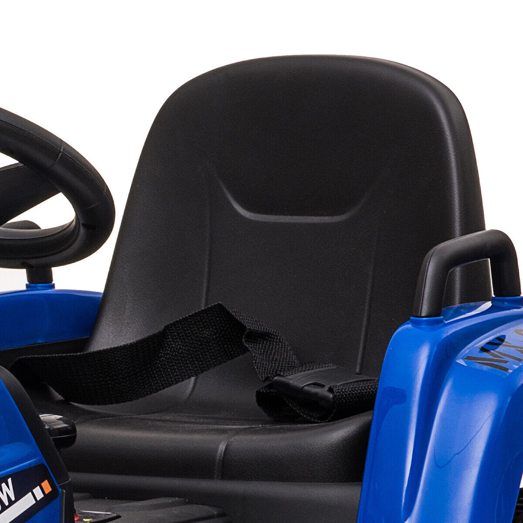 CLARFEY 12V Ride-On Tractor with Trailer and Remote Control for Kids - Music and Fun Included!