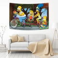 Classic anime tapestry wall decoration red & blue bedroom fabric panel