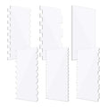Clear acrylic scalloped cake cream scrapers kitchen baking tools
